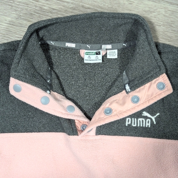 Puma Pink Polar Fleece Quarter Zip Size S & L - Picture 6 of 9